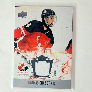 Thomas Chabot Team Canada 2015 Defensemen Hockey Card Game Used Jersey